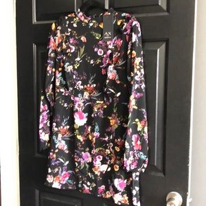 Long sleeve midi floral dress